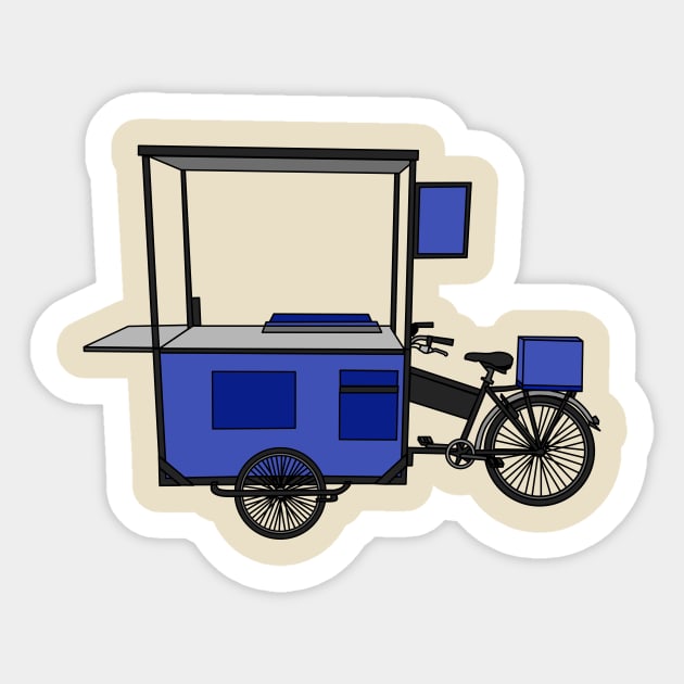 Food cart cartoon illustration Sticker by Miss Cartoon